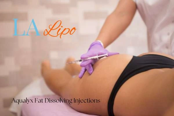 Woman having fat dissolving injections Ross-on-Wye on thighs