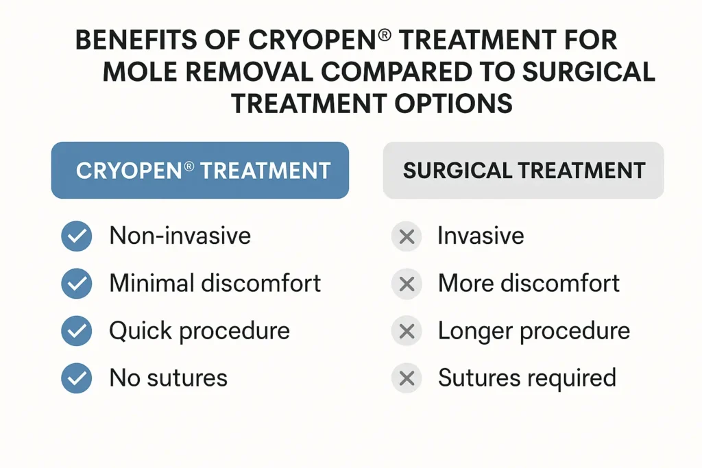 Benefits of professional mole-removal assessment at LA LIPO Ross-on-Wye