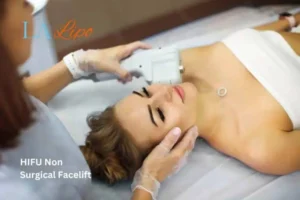 Woman having Hi-Fu to reduce wrinkles Ross-on-Wye.