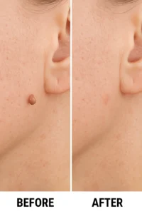 Skin tags removal Ross-on-Wye before and after