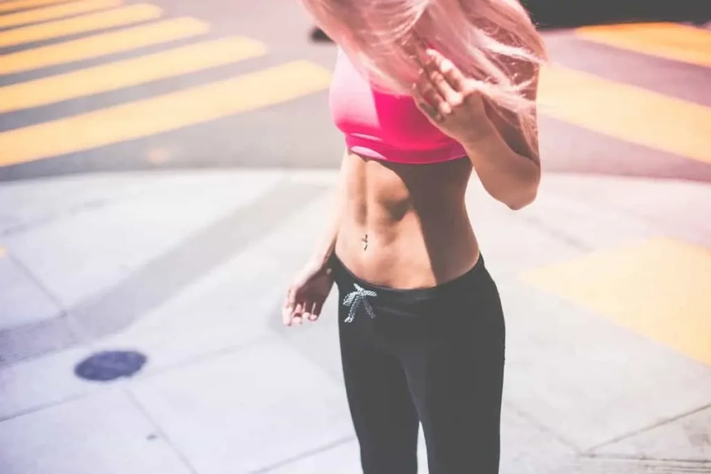 Woman with toned stomach after LA-EMS Body Sculpting Treatment Ross-on-Wye