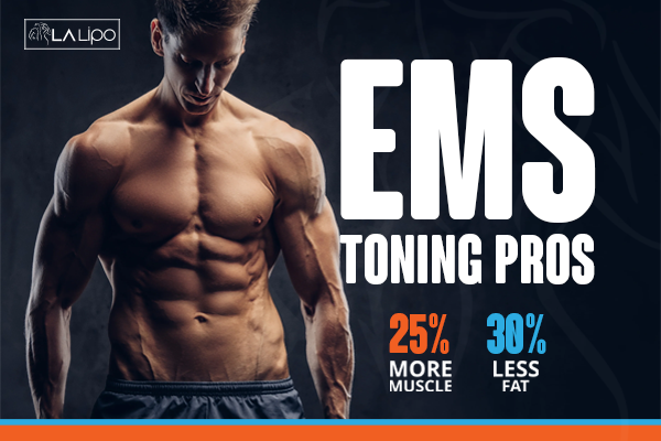 Image of man with sculpted stomach showing the fat loss and muscle gain of LA-EMS Body Sculpting Treatment Ross-on-Wye